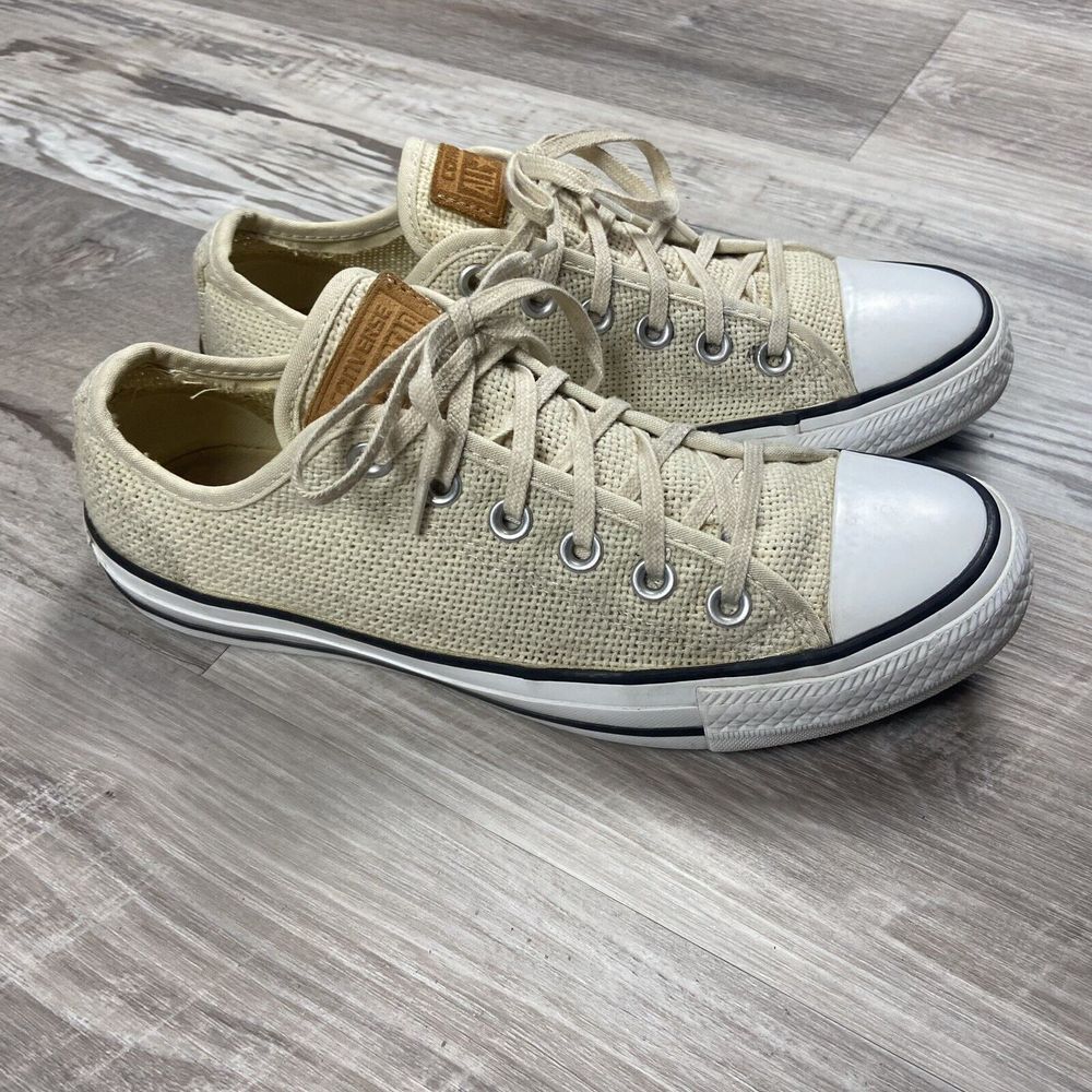 Converse Women's 8 Men's 6 Knit‎ OX Low Top Breathable Tan Weaved Textile Summer